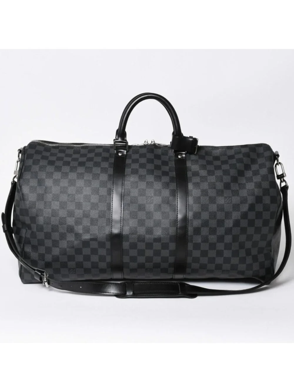 Louis Vuitton Keepall Bandouliere 55 Boston Bag Damier Graphite Black